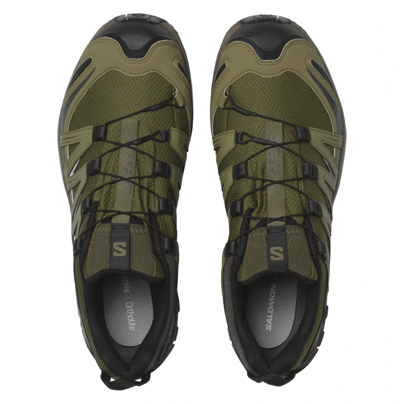 Salomon XA PRO 3D GTX Olive Night/Black/Delicioso top view in a white background