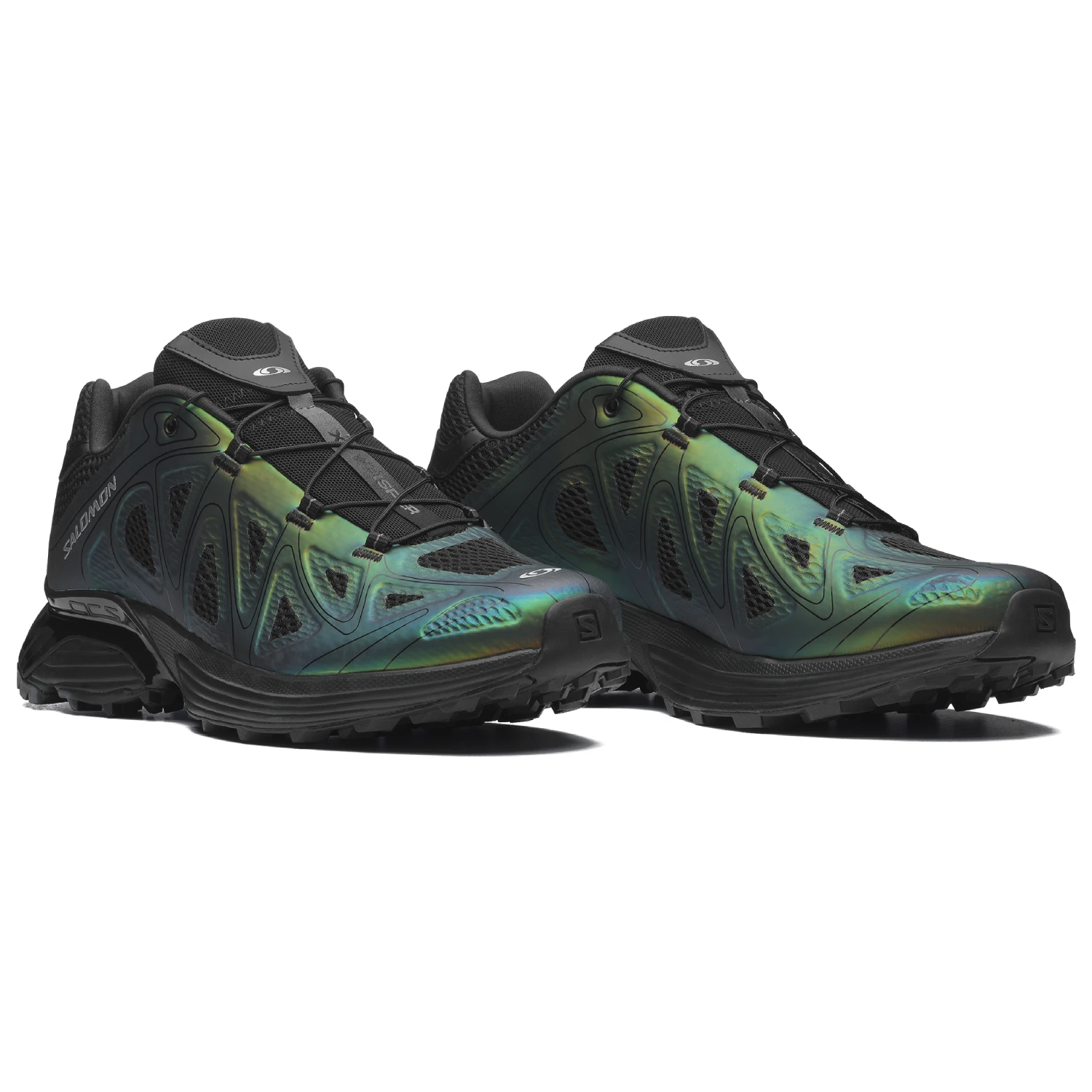 Salomon XT-Whisper Void Black/Black/Silver Metallic X side view in a white background