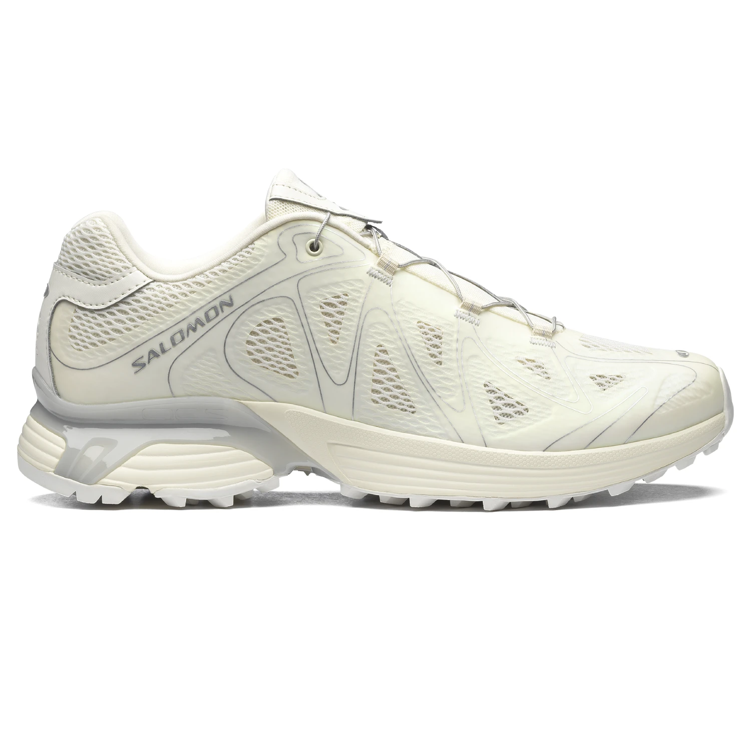 Salomon XT-Whisper Void Vanilla Ice/Vanilla Ice/Ftw Silver side view in a white background