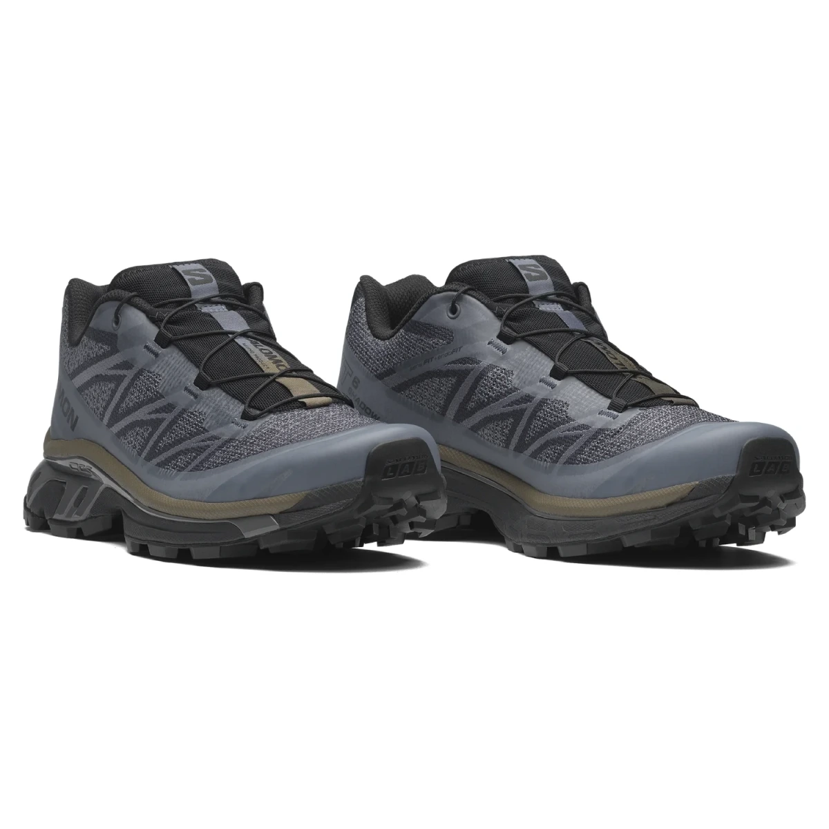 Salomon XT6 Shadow Blue Nights/Grisaille/Stone gray side view in a white background