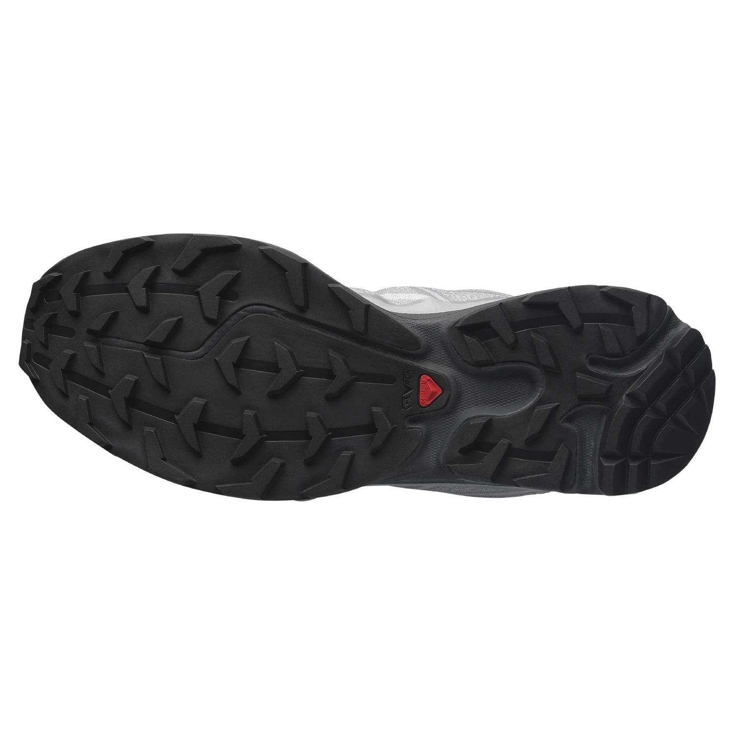 Salomon XT6 Shadow Gull/Gray Violet/Quarry bottom view in a white background