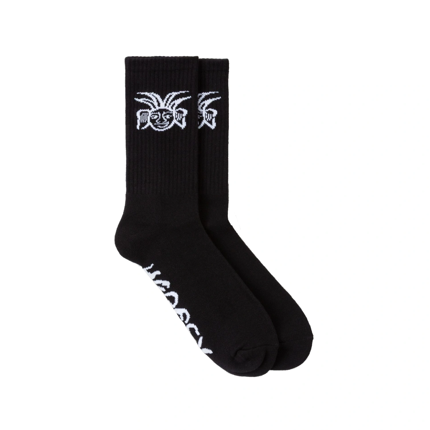 heresy pisky socks black in a white background