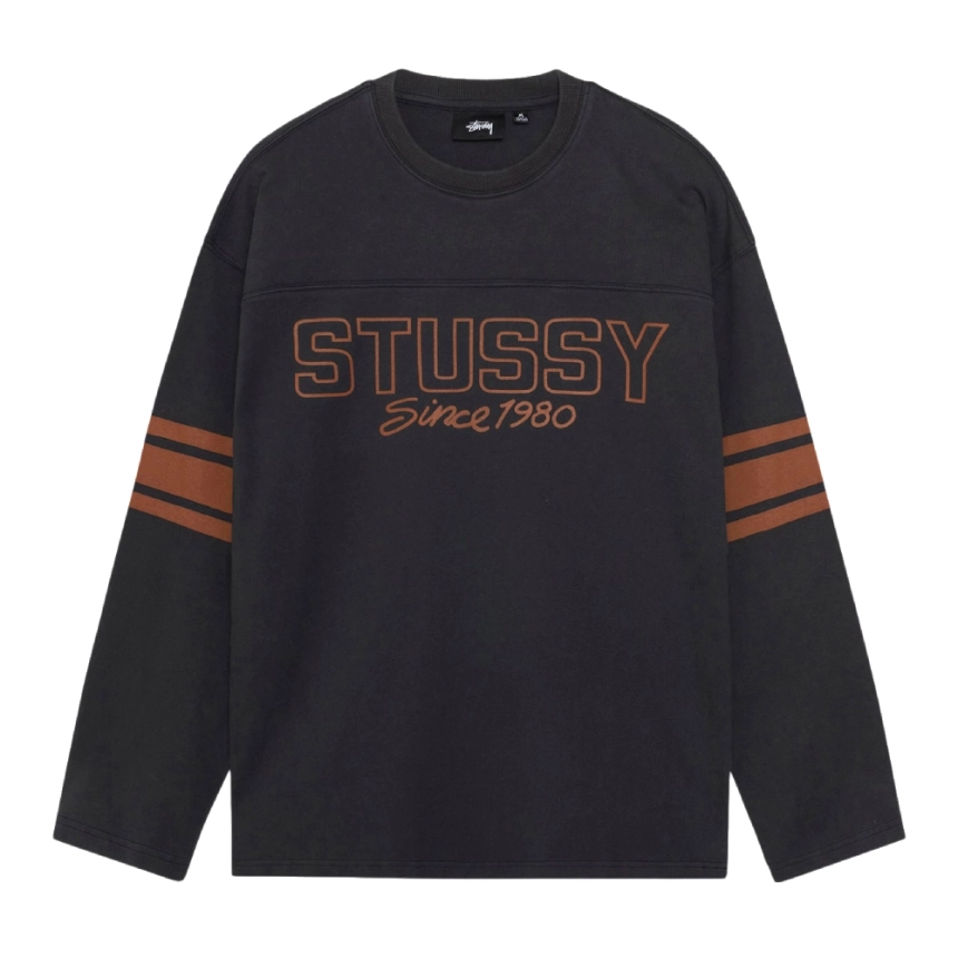 stussy football crew black