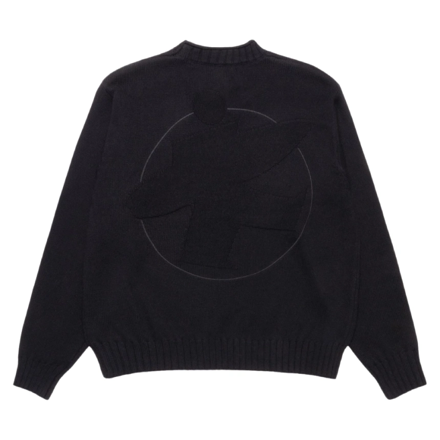 stussy surfman sweater black