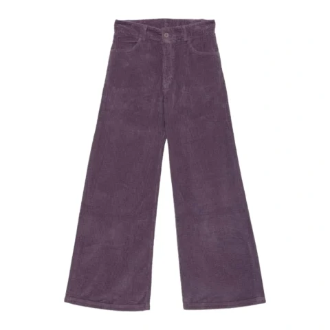 Baserange Tajo Wide Pants Cue Purple front view in a white background