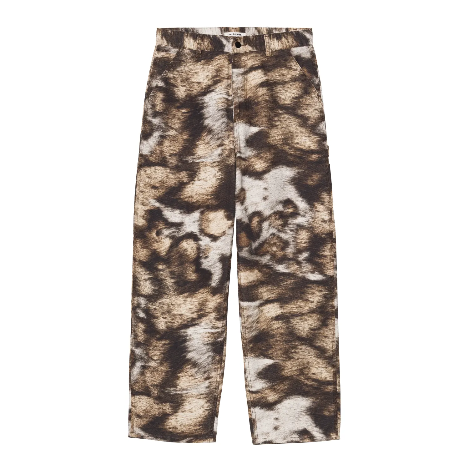 Carhartt WIP W Brandon Single Knee Pant Wild Dog Print front view in a white background