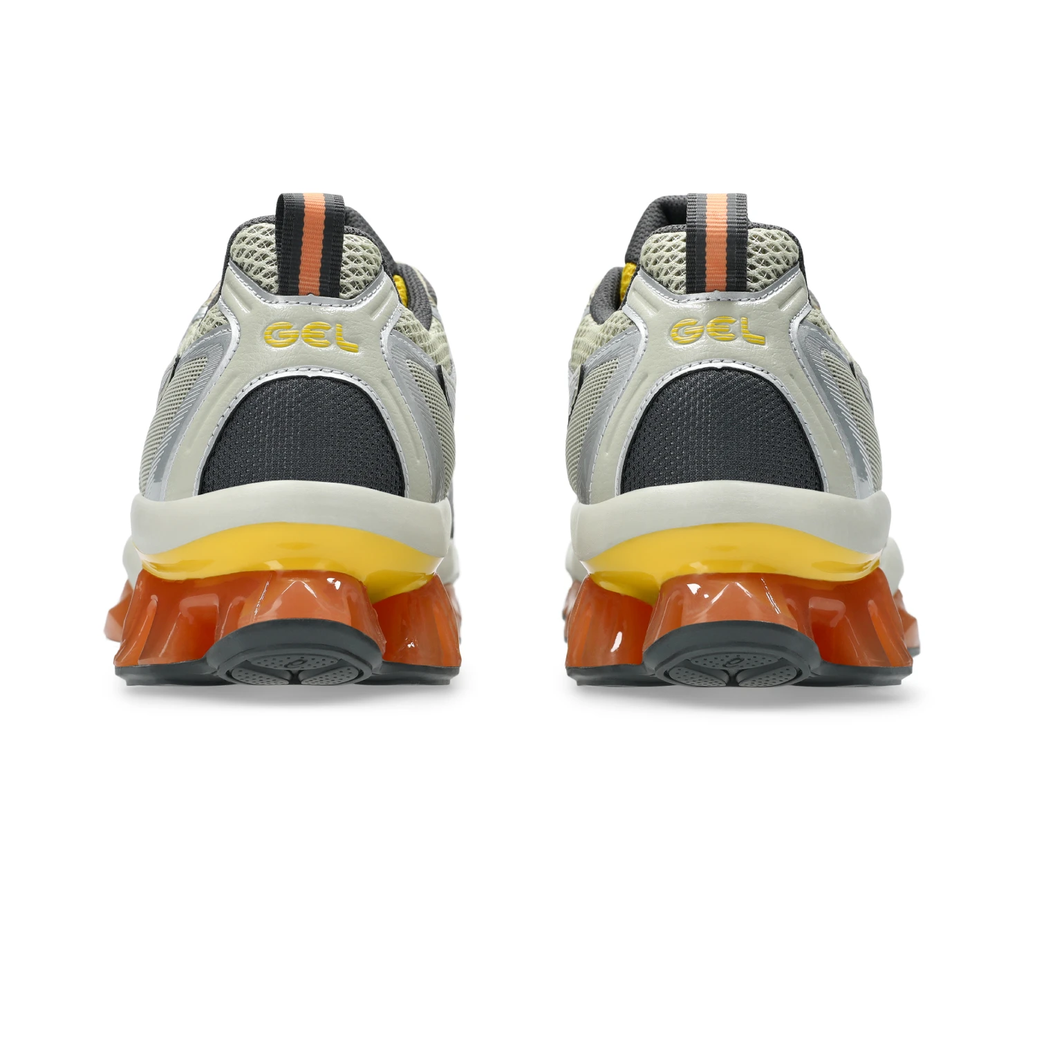 Asics GEL-QUANTUM KINETIC Fossil/Pure Silver back view in a white background