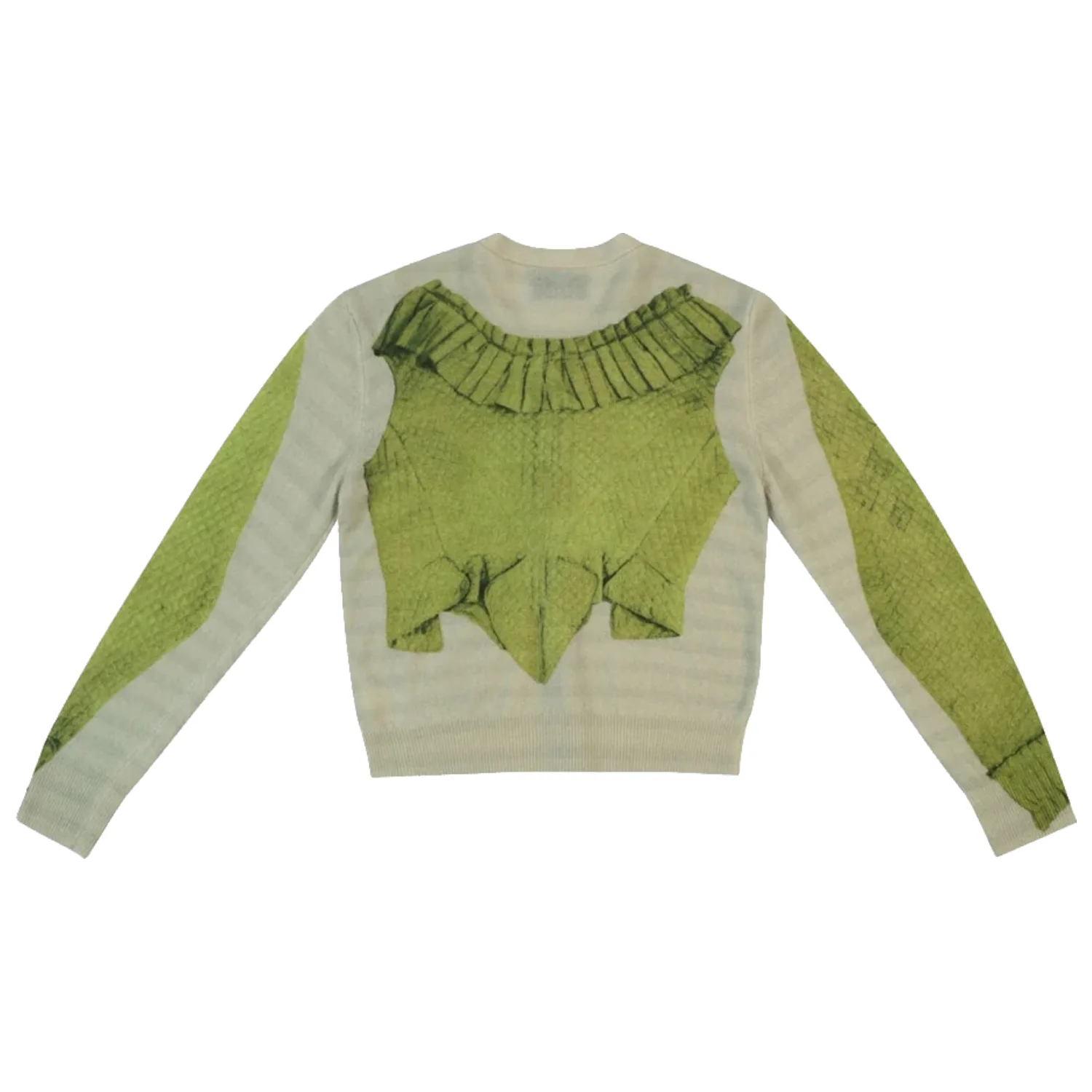 Hades Wool Bodice Cardigan back view in a white background