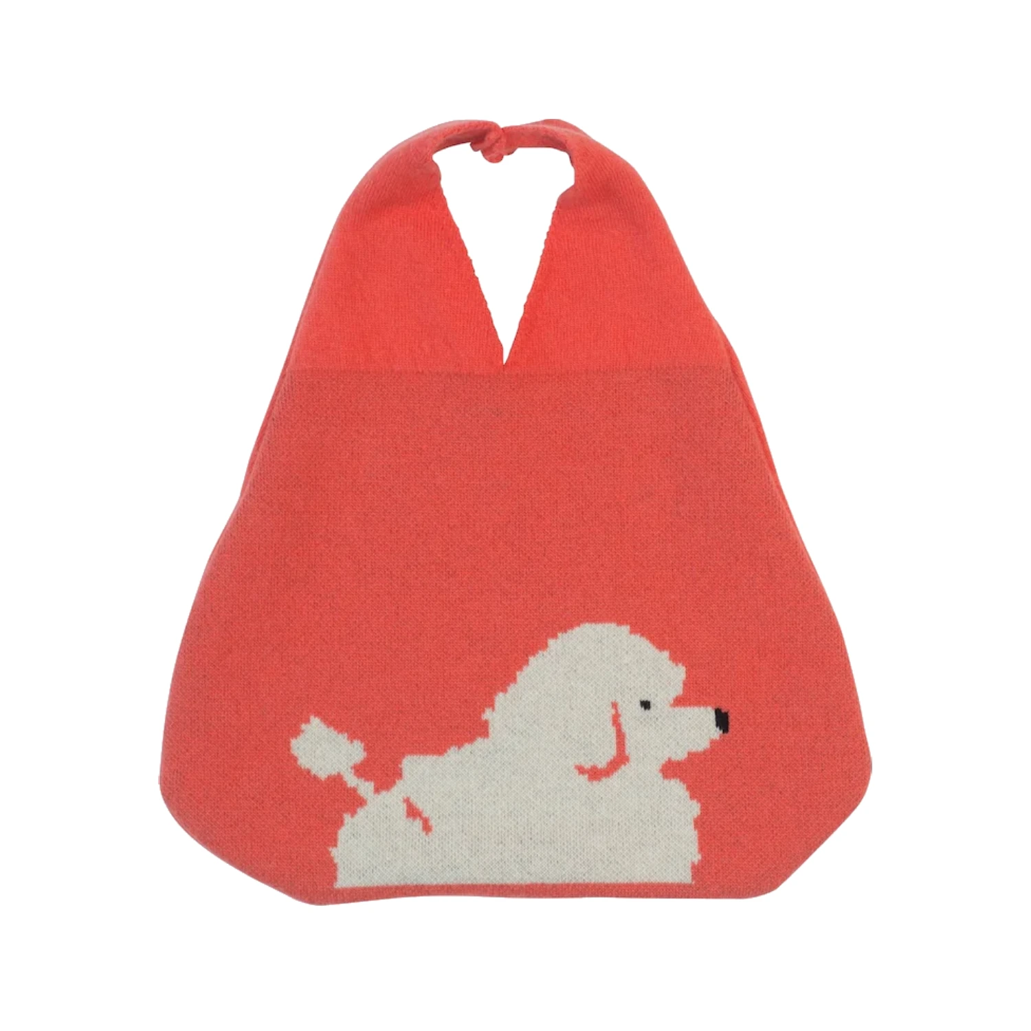 Hades Wool Poodle Bag front view in a white background