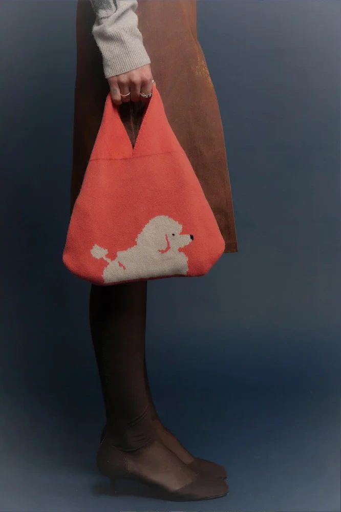 Hades Wool Poodle Bag front view on model