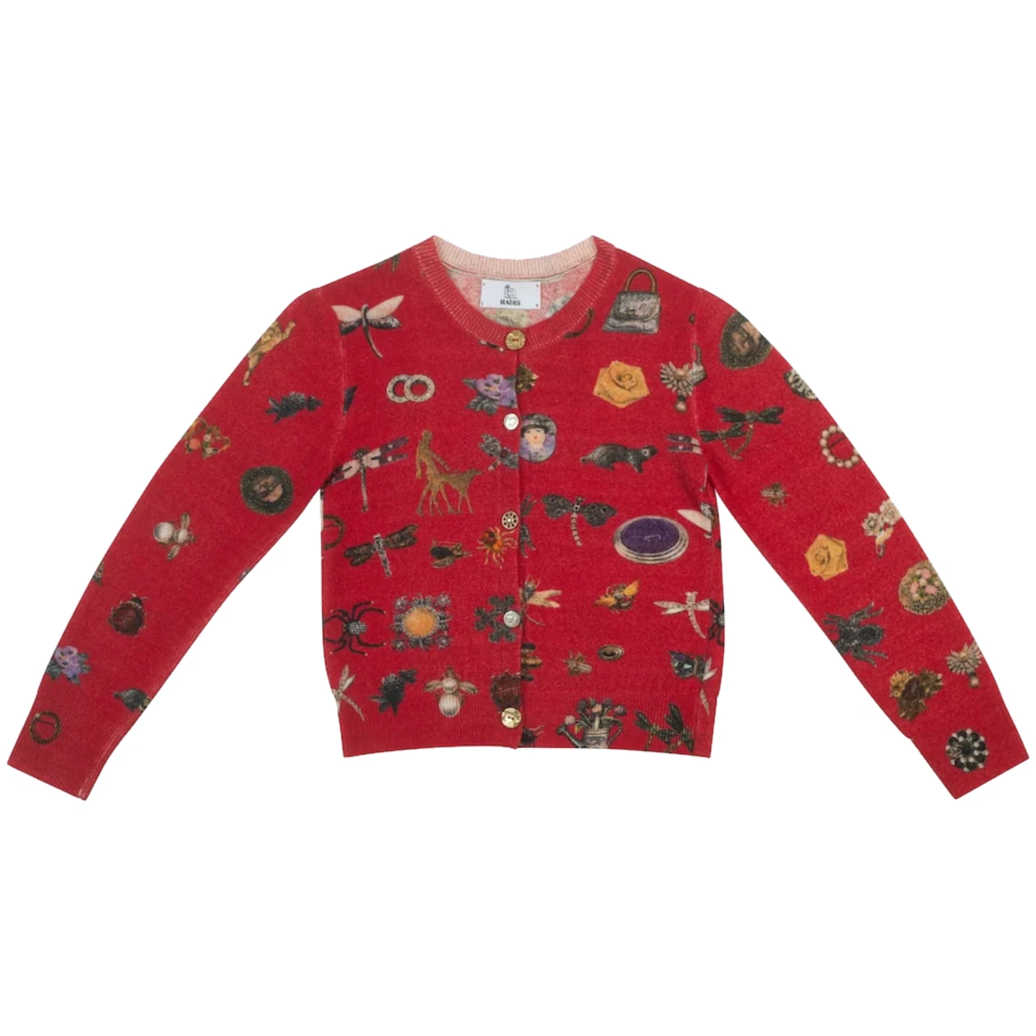 Hades Wool The Guinevere Cardigan front view in a white background