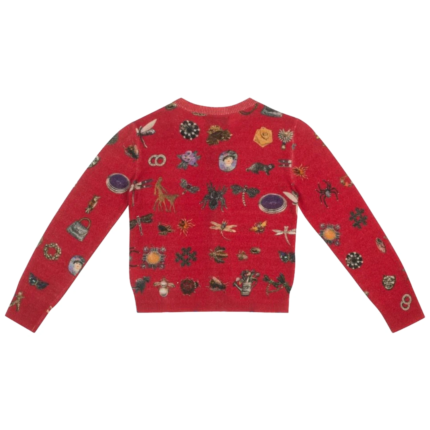 Hades Wool The Guinevere Cardigan back view in a white background