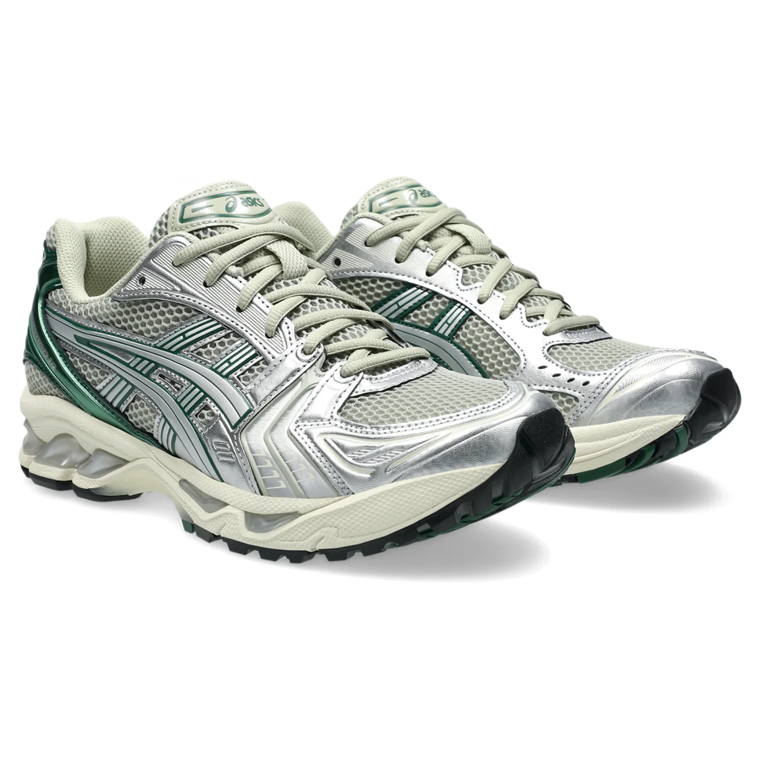 Asics GEL Kayano 14 Dried Leaf/Pure Silver side view in a white background