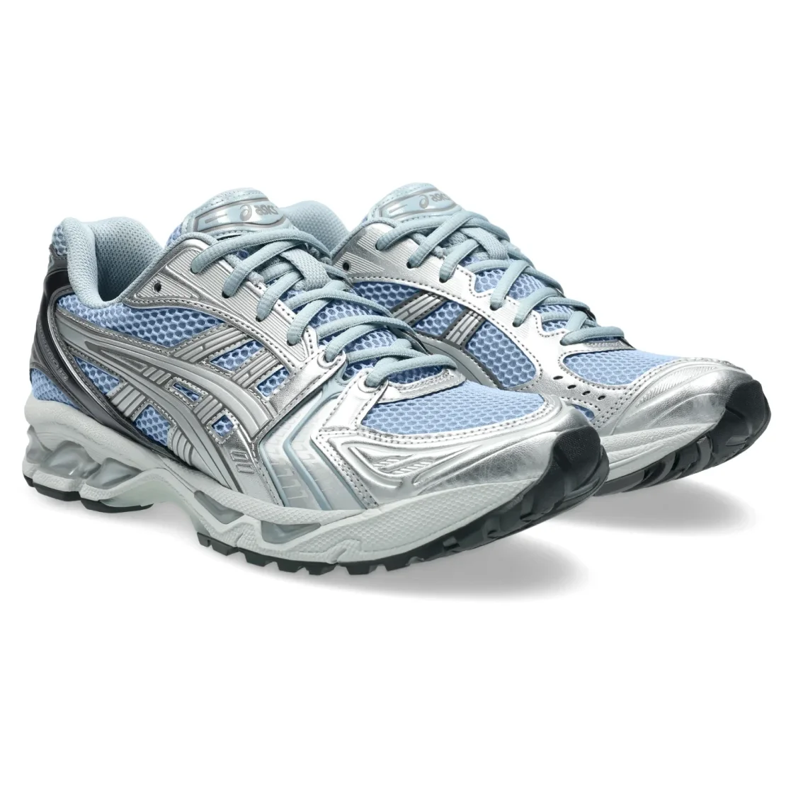 Asics GEL Kayano 14 Dolphin Grey/Pure Silver side view in a white background
