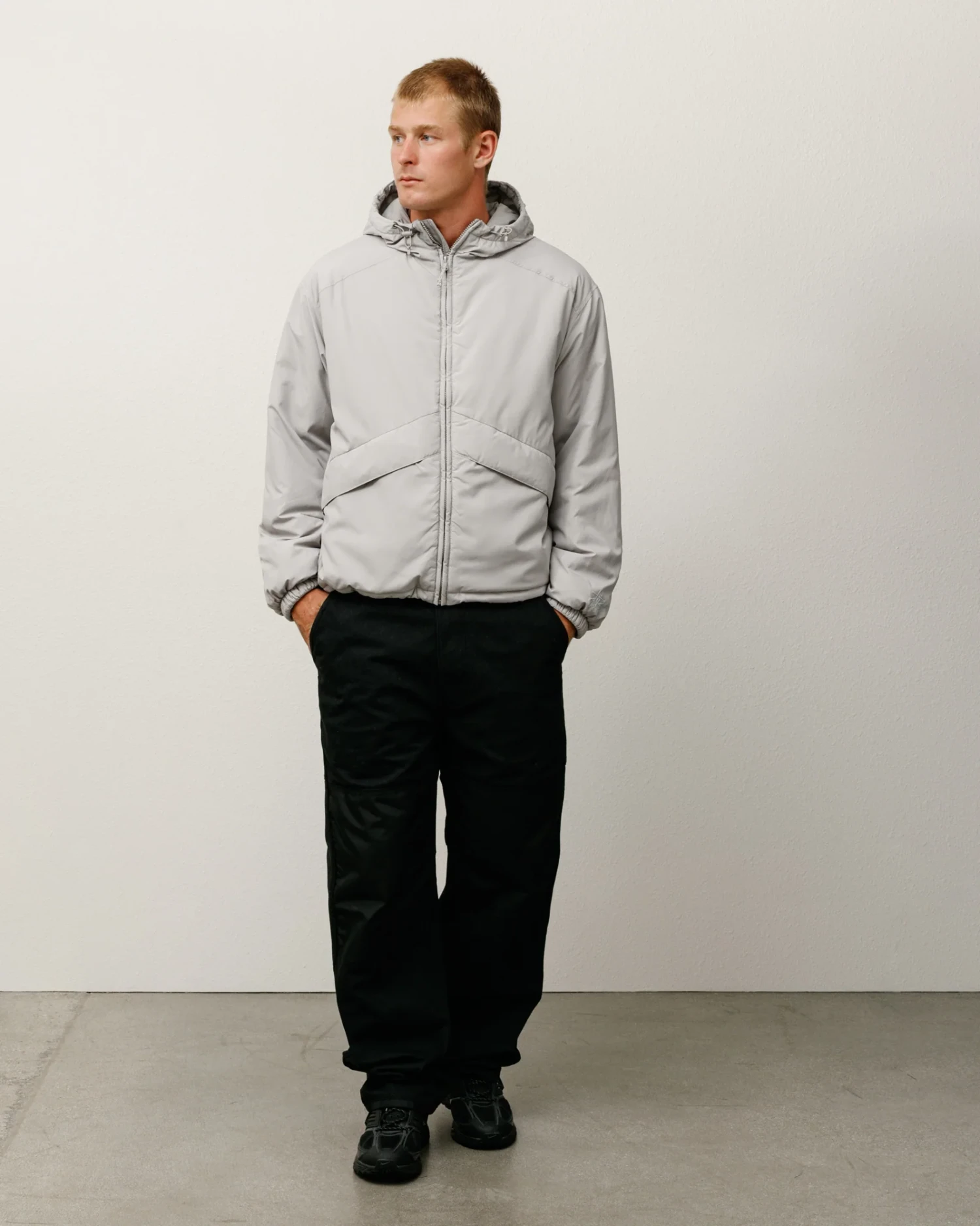 Stussy Utility Pant Black front view on model