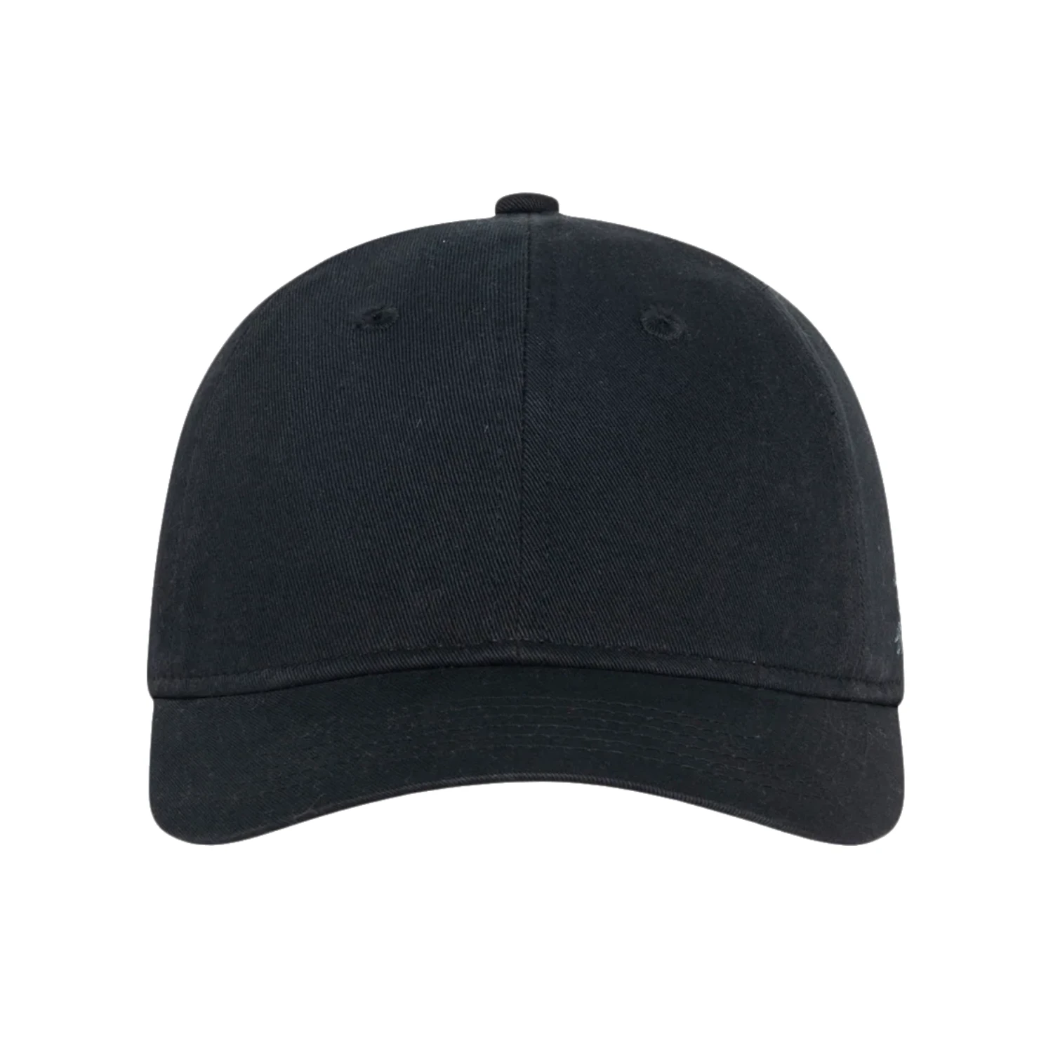 Stüssy Low Profile 1980 Strapback Cap Black front view in a white background