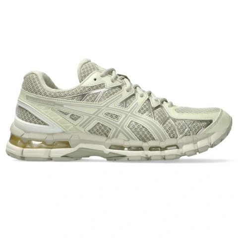 Asics GEL Kayano 20 Fossil/Cream side view in a white background