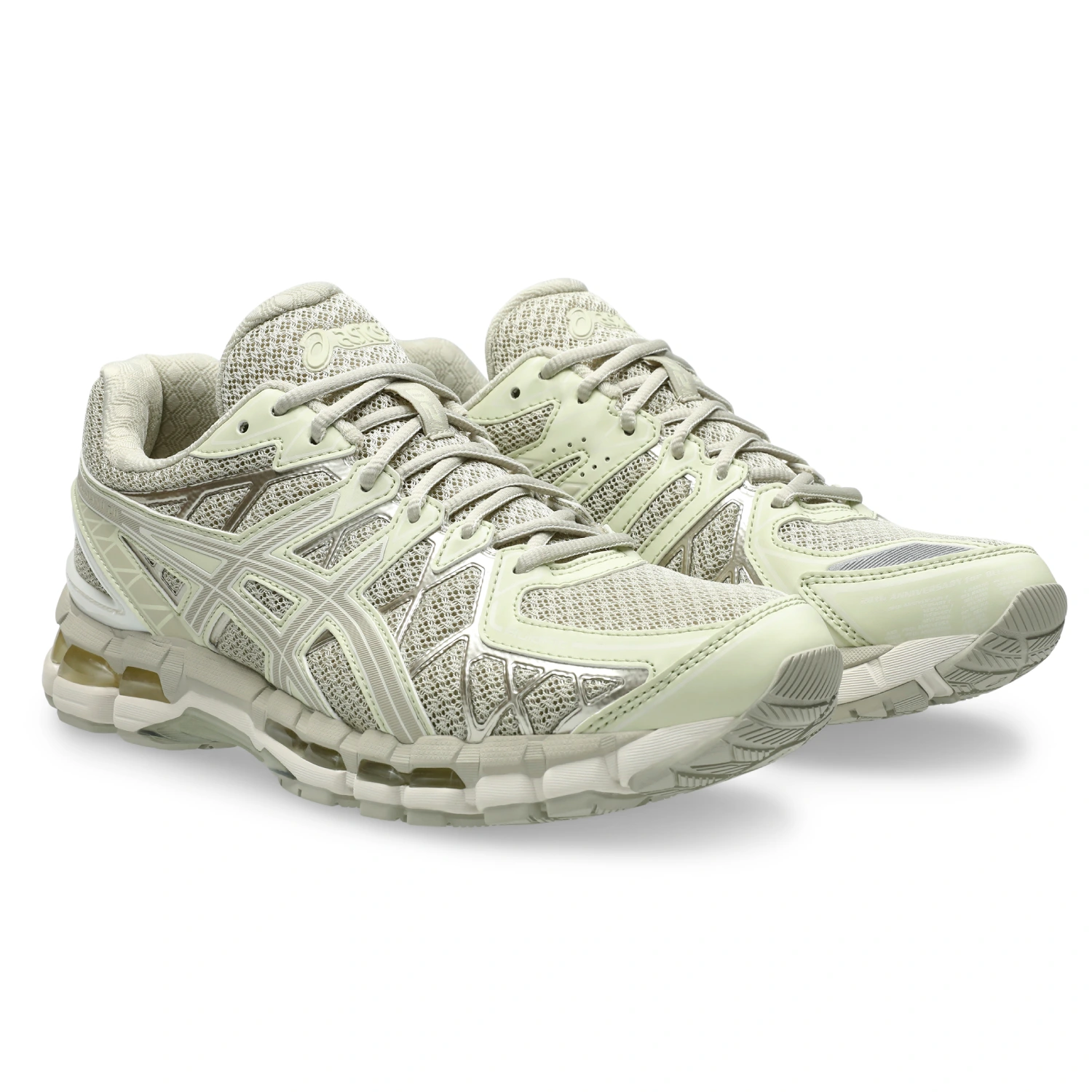Asics GEL Kayano 20 Fossil/Cream side view in a white background