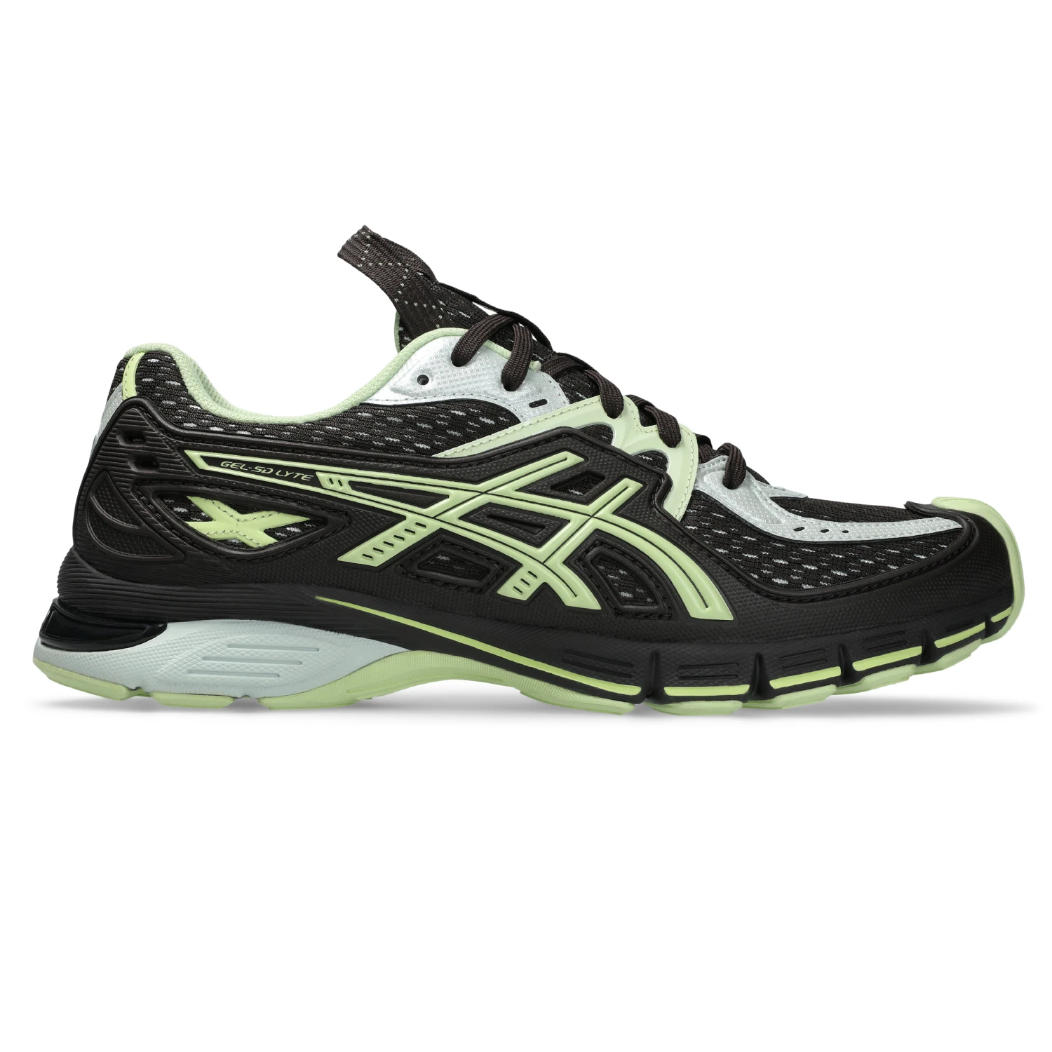 Asics UB12-S GEL-SD-LYTE Lichen Rock/Black Coffee side view in a white background