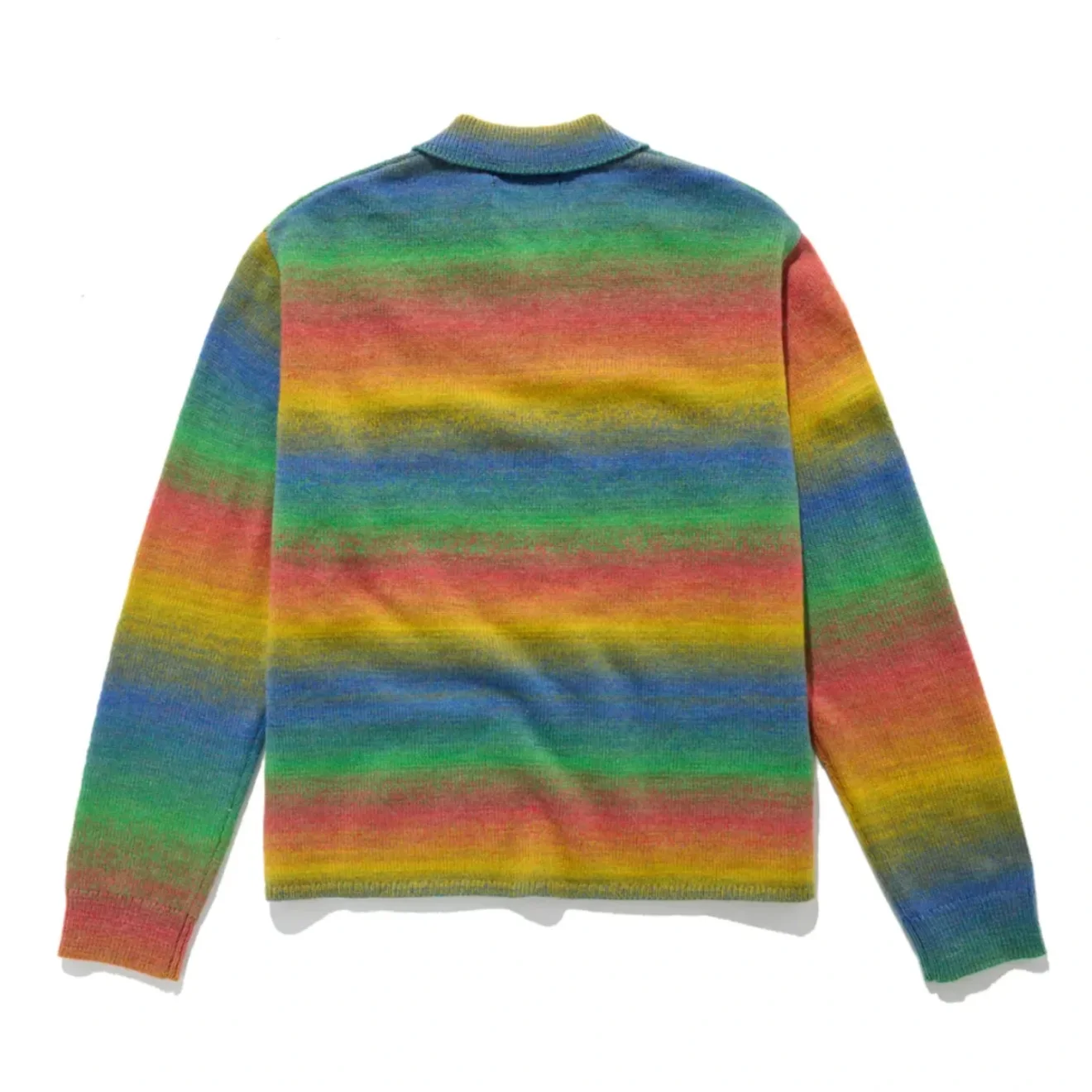 Awake NY Gradient Knit Polo Multi back view in a white background