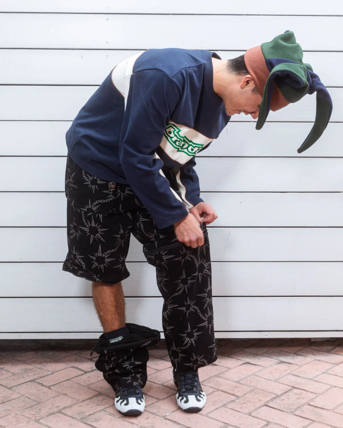 Brain Dead Convertible Razor Climbing Pant front view on model