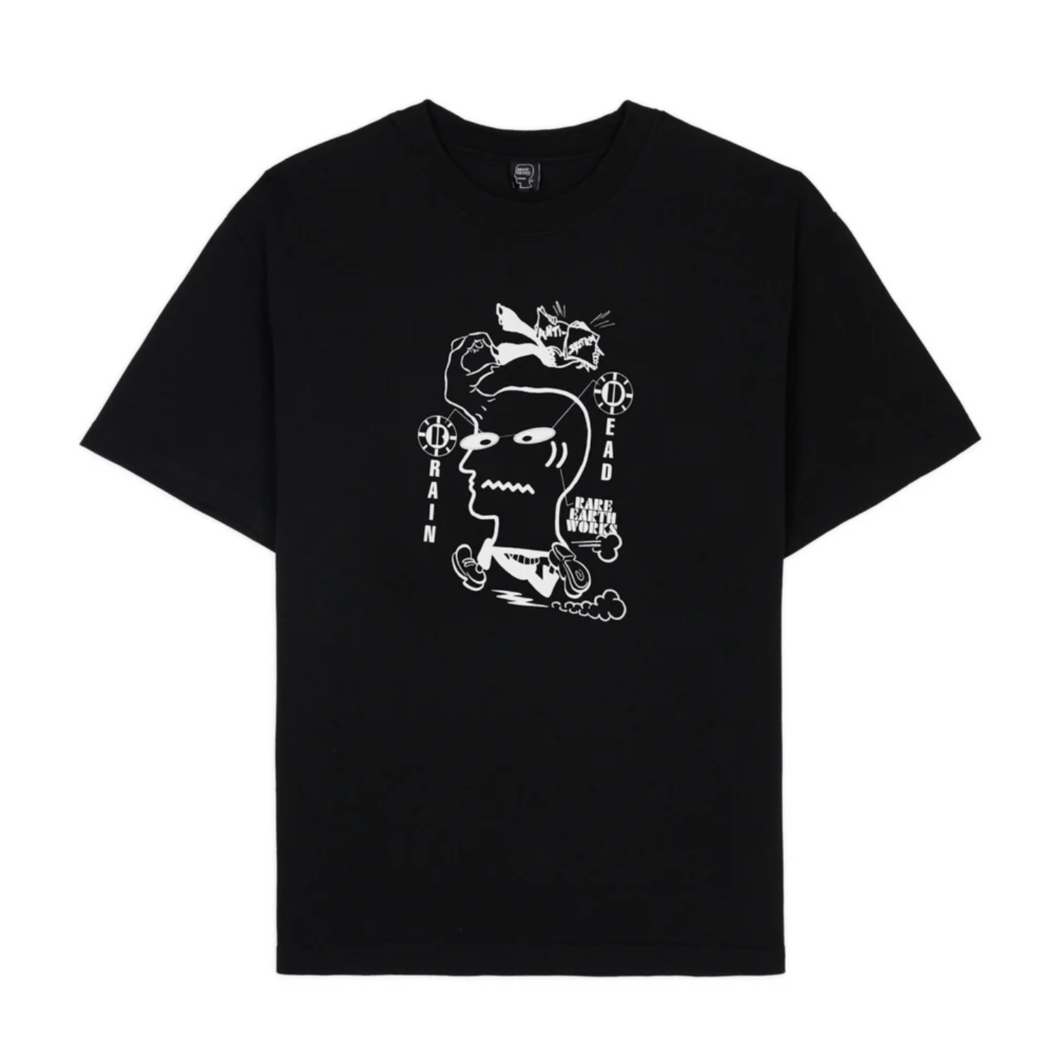 Brain Dead Earth Works T-Shirt Black front view in a white background