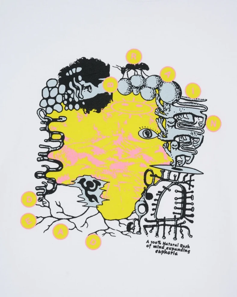 Brain Dead Euphoria T-Shirt White front view detail