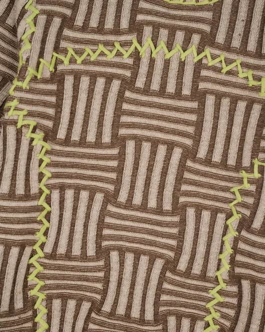 Brain Dead Mariel Sport Knit Long Sleeve Grey front view detail