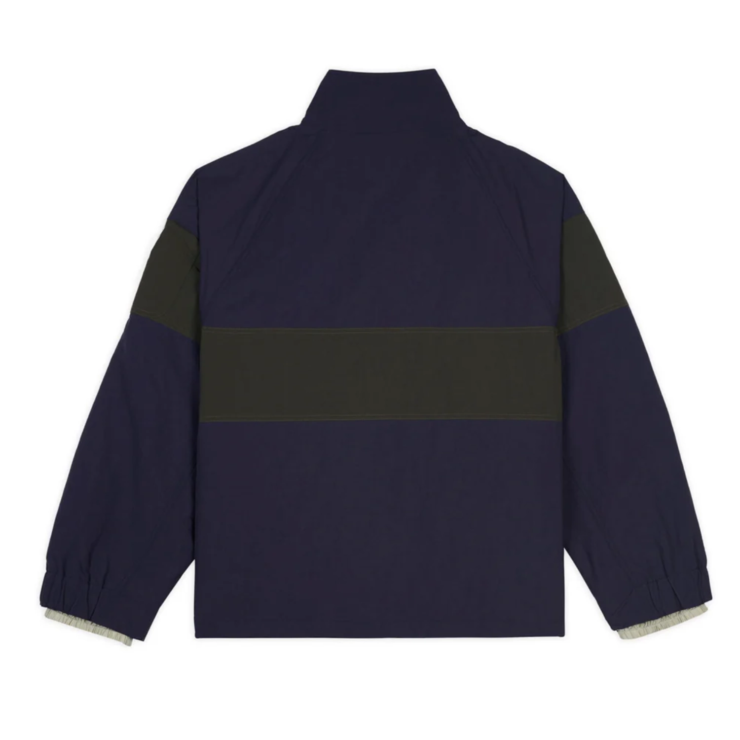 Brain Dead Paneled Snow Jacket Navy back view in a white background