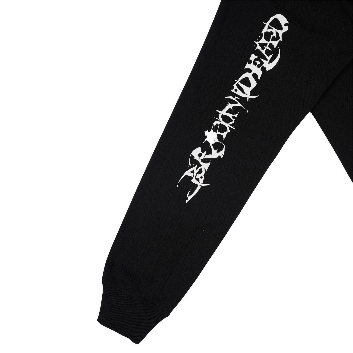 Brain Dead Skull Mech Long Sleeve Black sleeve detail in a white background