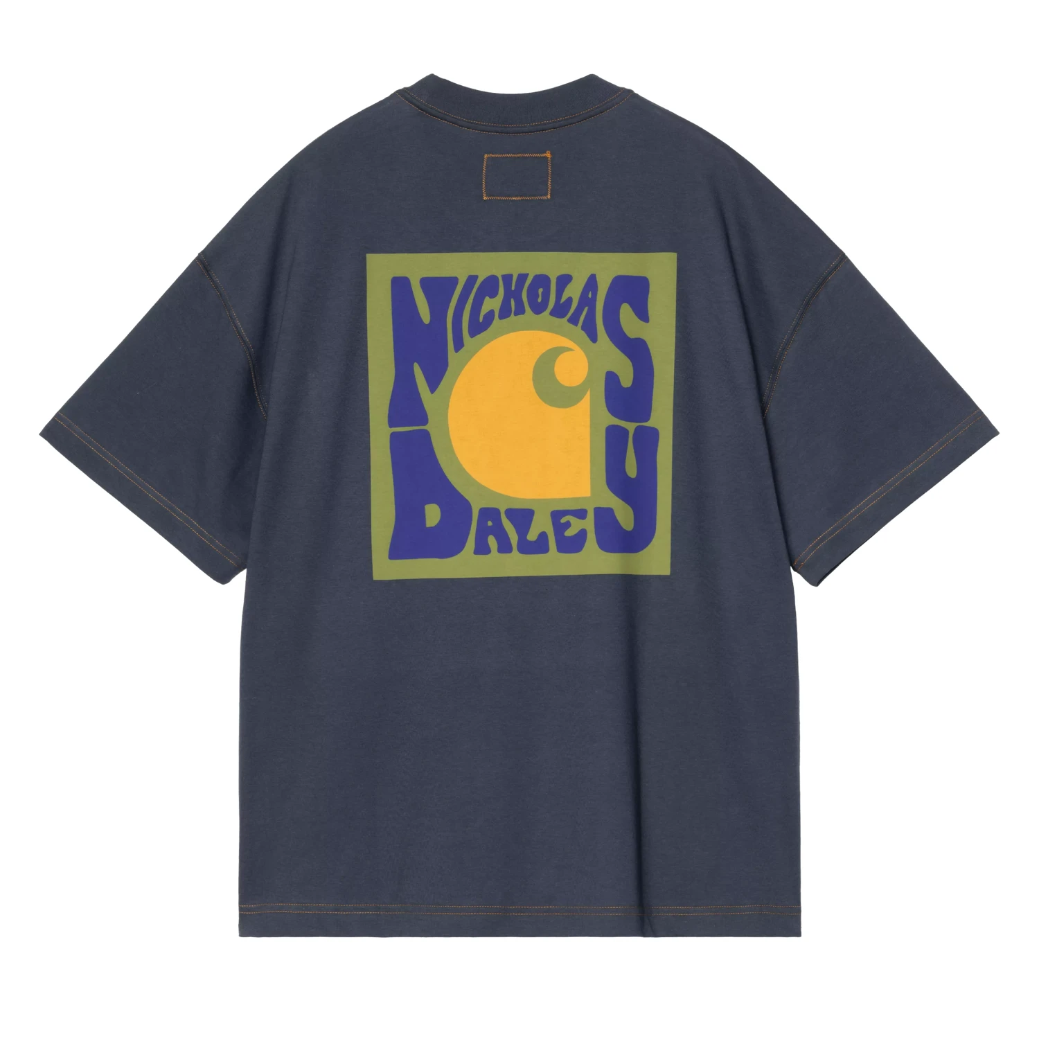 The Carhartt WIP x Nicholas Daley Logo T-Shirt back view in a white background