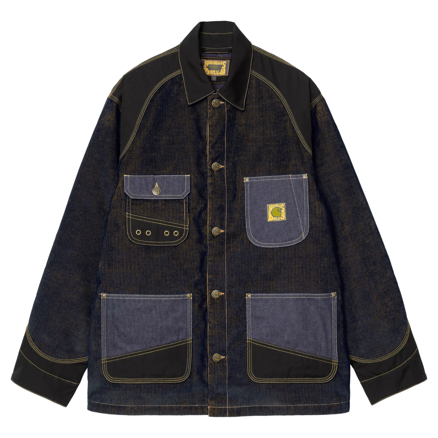 Carhartt WIP Nicholas Daley OG Chore Coat front view in a white background