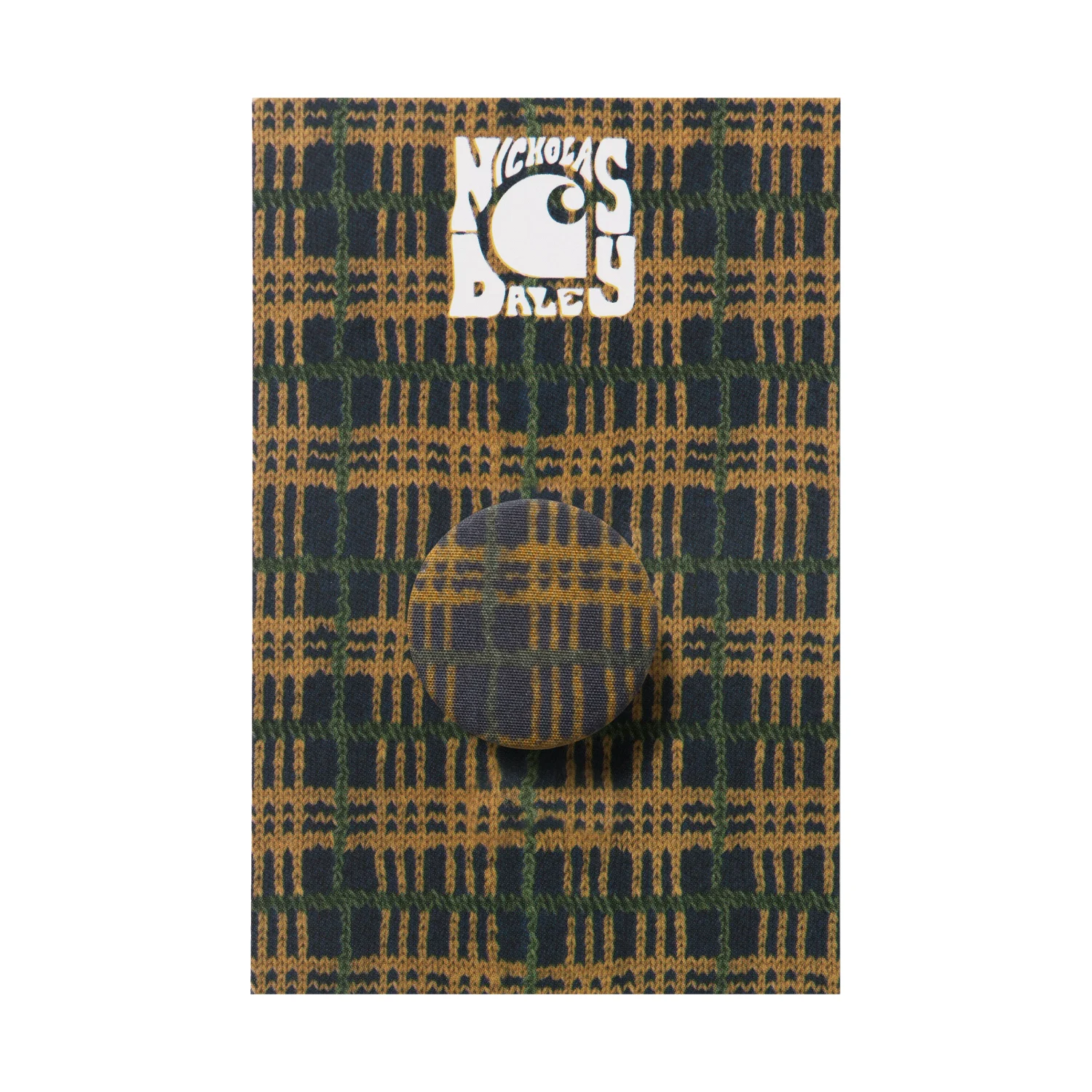Carhartt WIP x Nicholas Daley Fabric Pin Badge front view in a white background