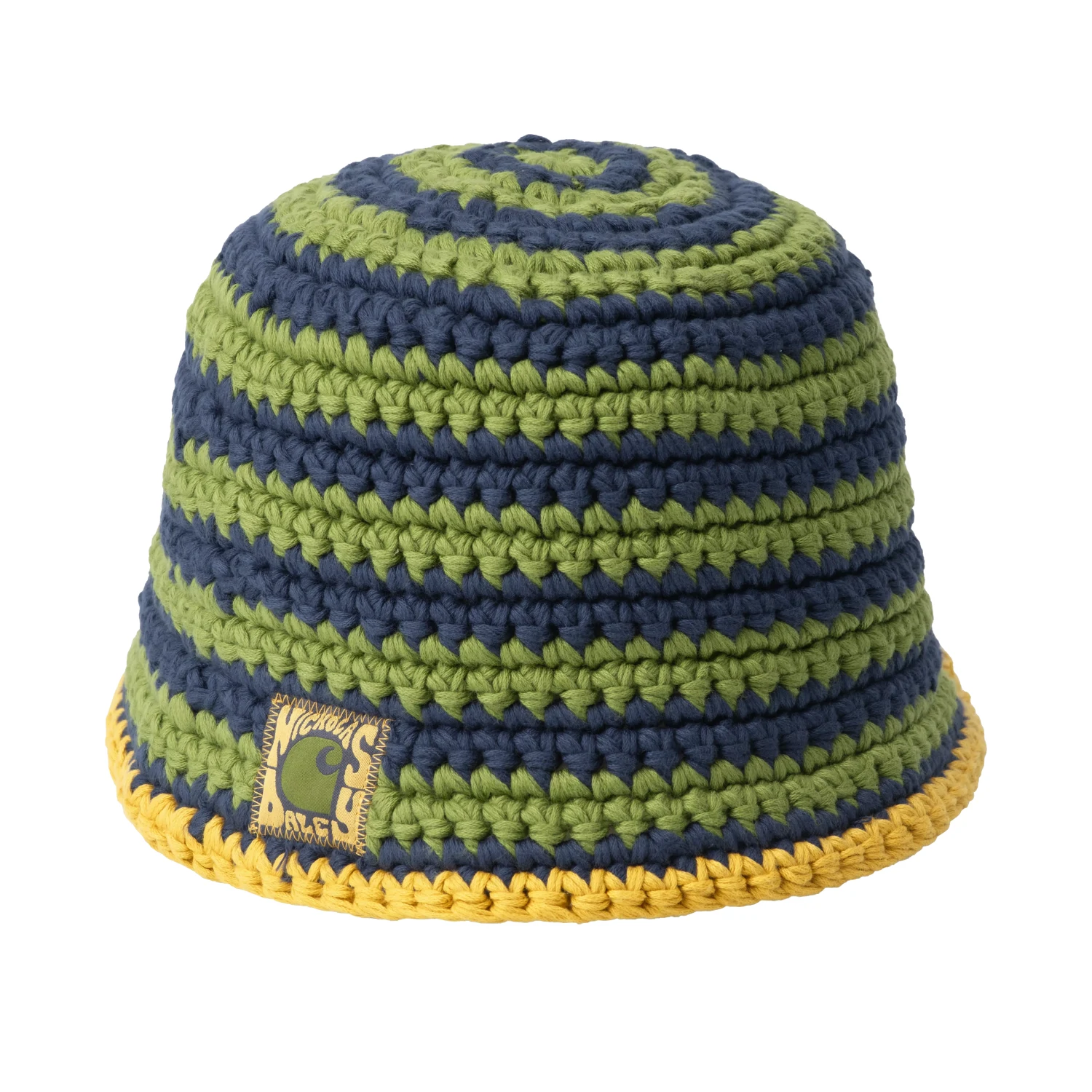 Carhartt WIP x Nicholas Daley Knitted Hat front view in a white background