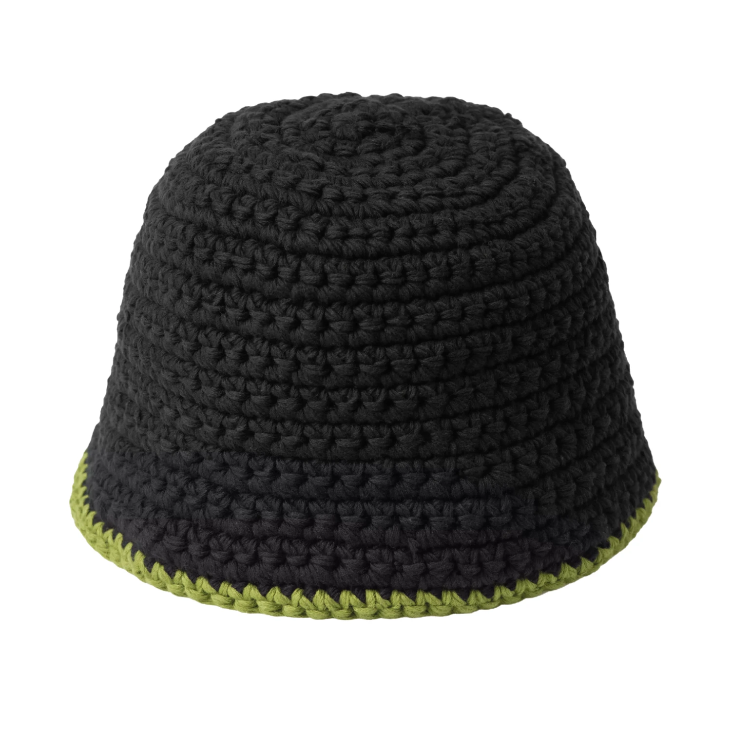 Carhartt WIP x Nicholas Daley Knitted Hat ND Black/Black/Cedar Green back view in a white background
