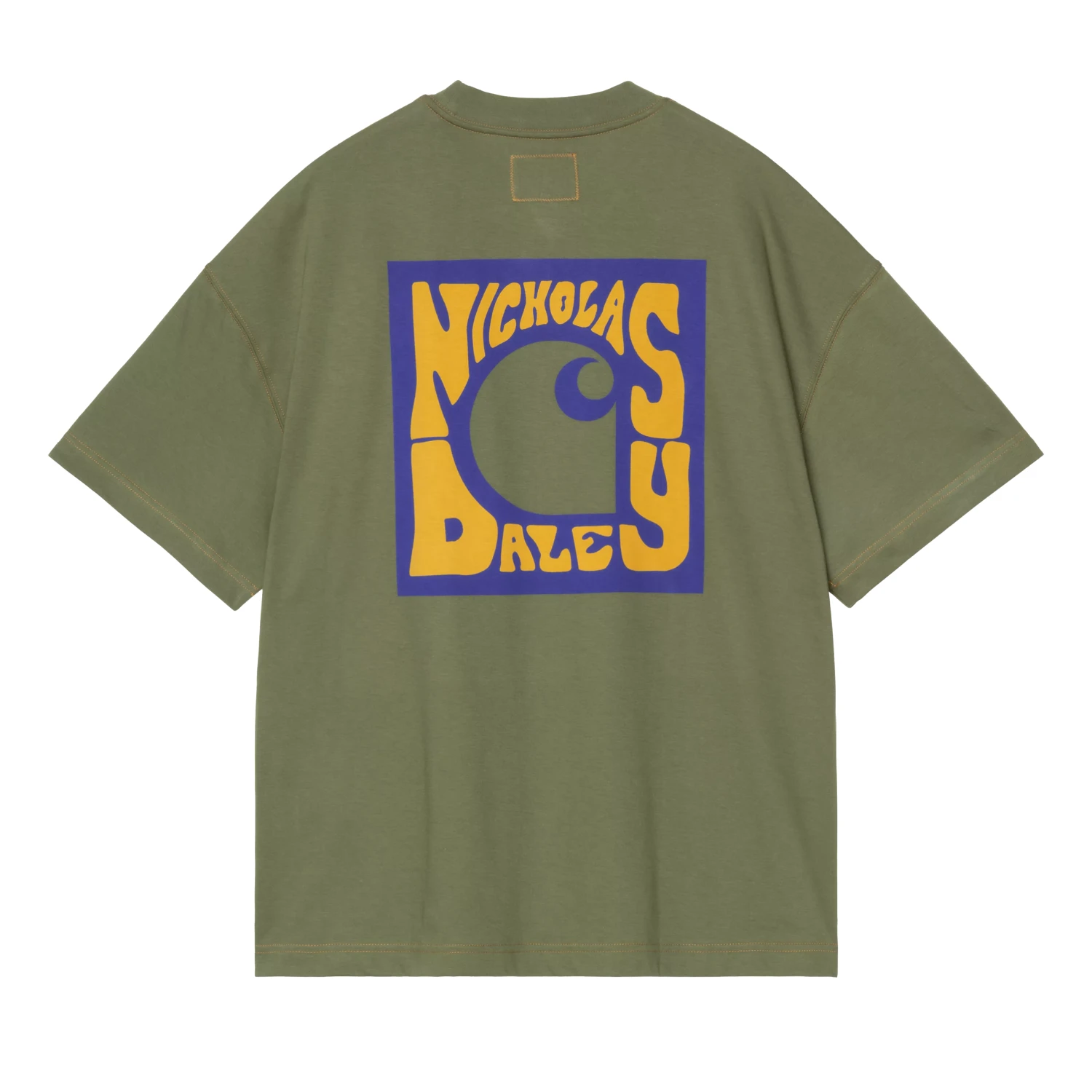 Carhartt WIP x Nicholas Daley Logo T-Shirt ND Cypress back view in a white background