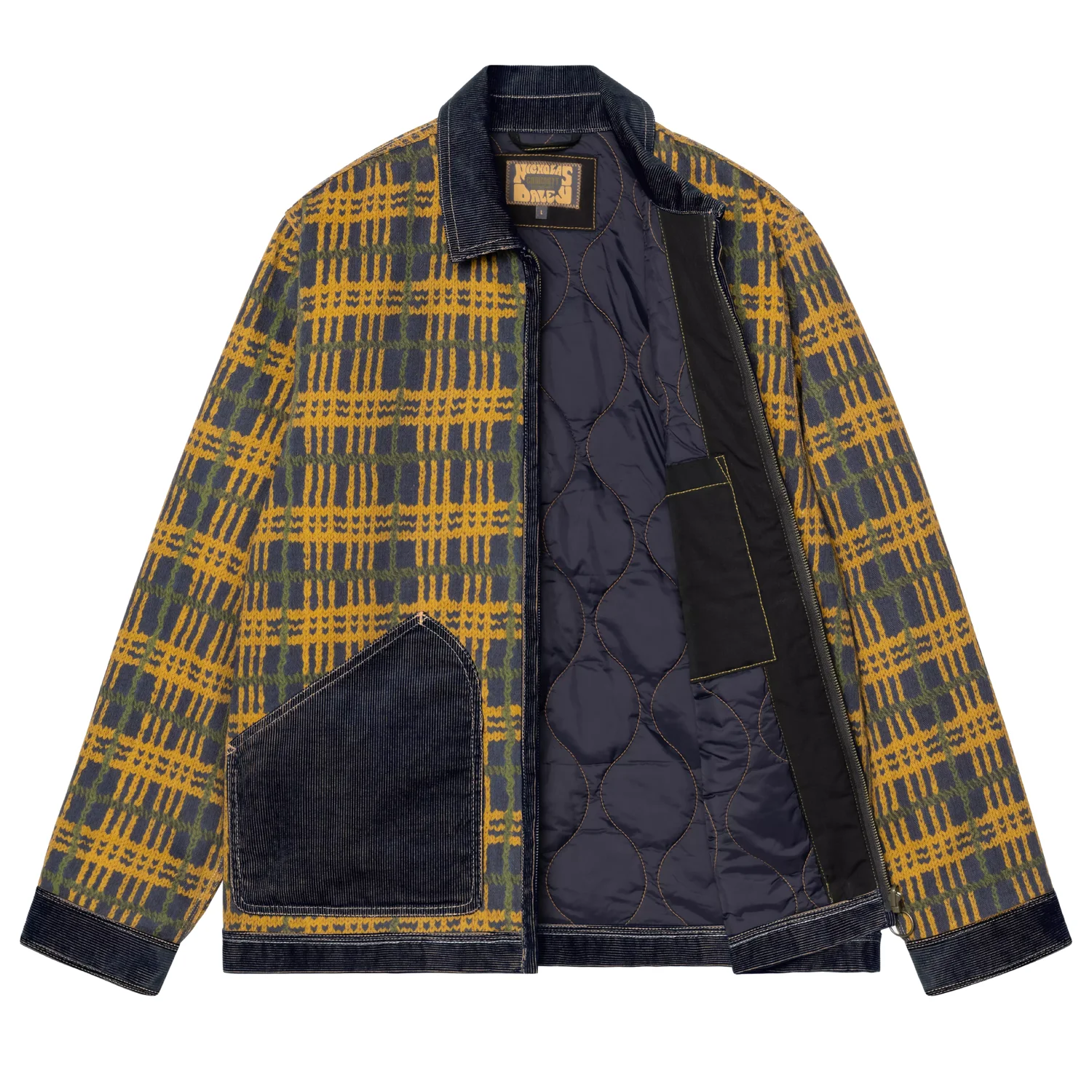 Carhartt WIP x Nicholas Daley Modular Jacket ND Tartan Print front view in a white background