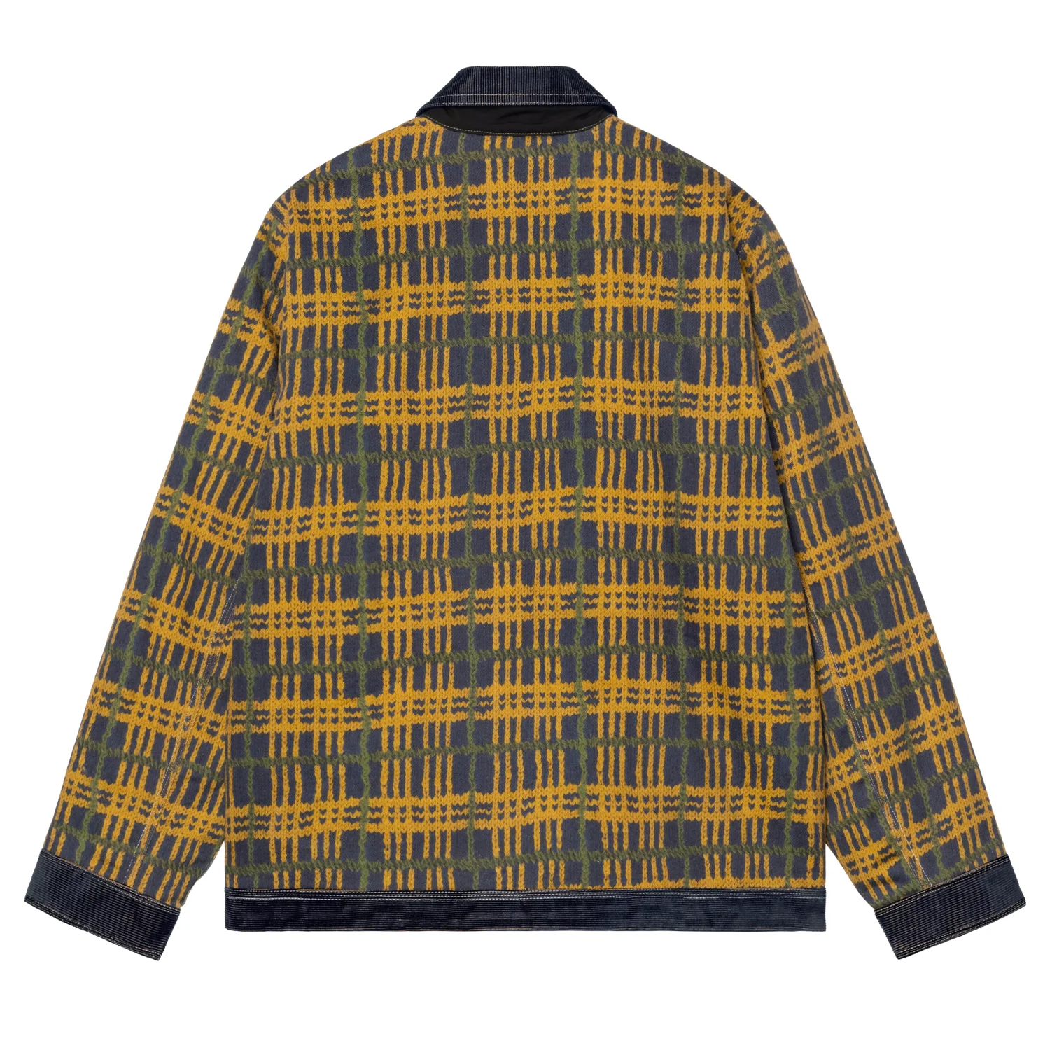 Carhartt WIP x Nicholas Daley Modular Jacket ND Tartan Print back view in a white background