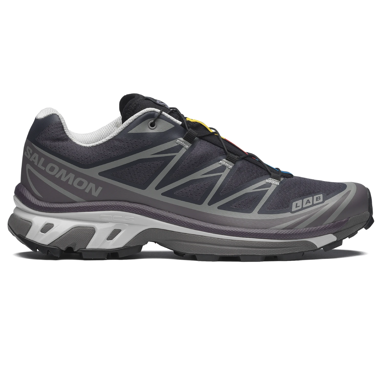 Salomon XT-6 Nine Iron/Excalibur side view in a white background