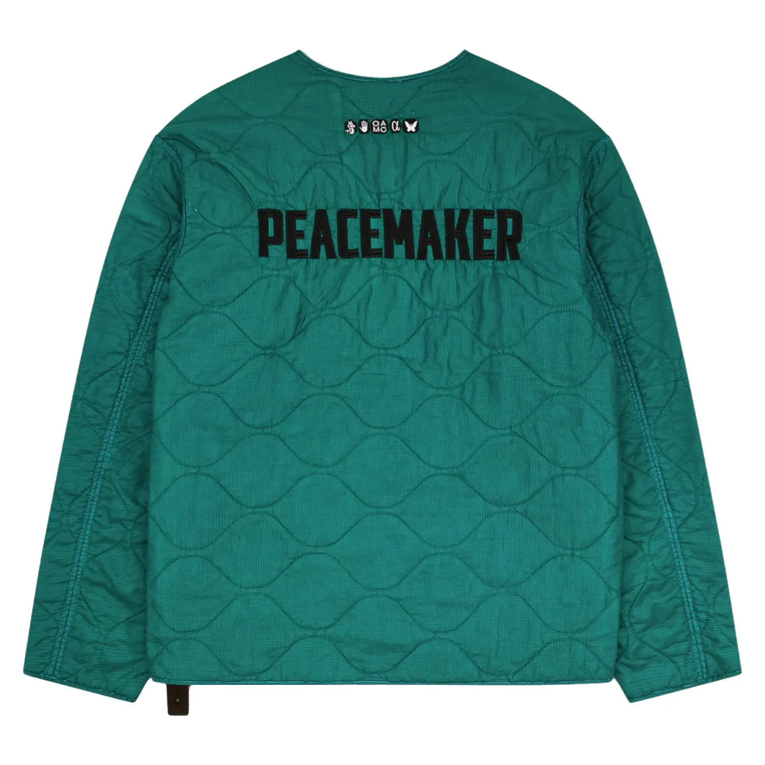 OAMC Peacemaker Combat Liner Forest Green back view in a white background