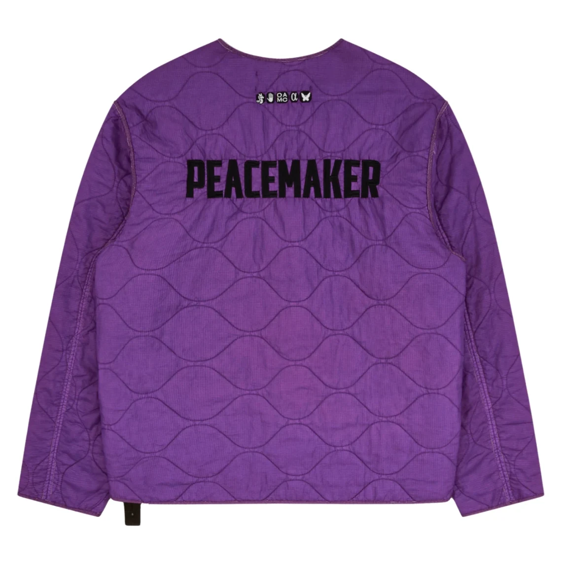 OAMC Peacemaker Combat Liner Purple back view in a white background