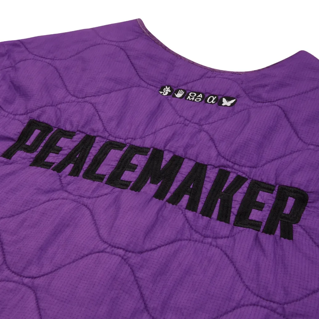 OAMC Peacemaker Combat Liner Purple back view detail in a white background