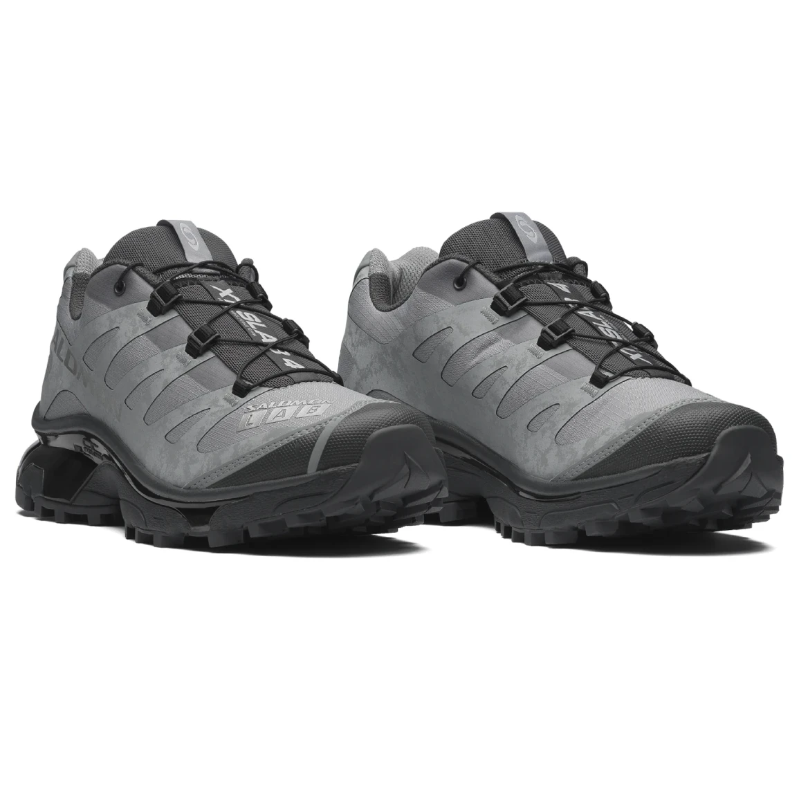 Salomon XT-4 OG Protective Monument/Asphalt/FTW Silver side view in a white background