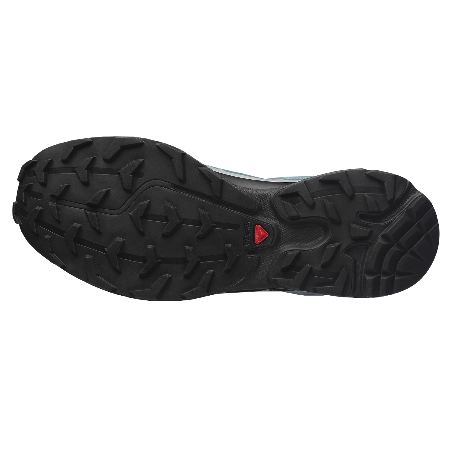 Salomon XT-6 GTX North Atlantic/Black/Ftw Silver bottom view in a white background