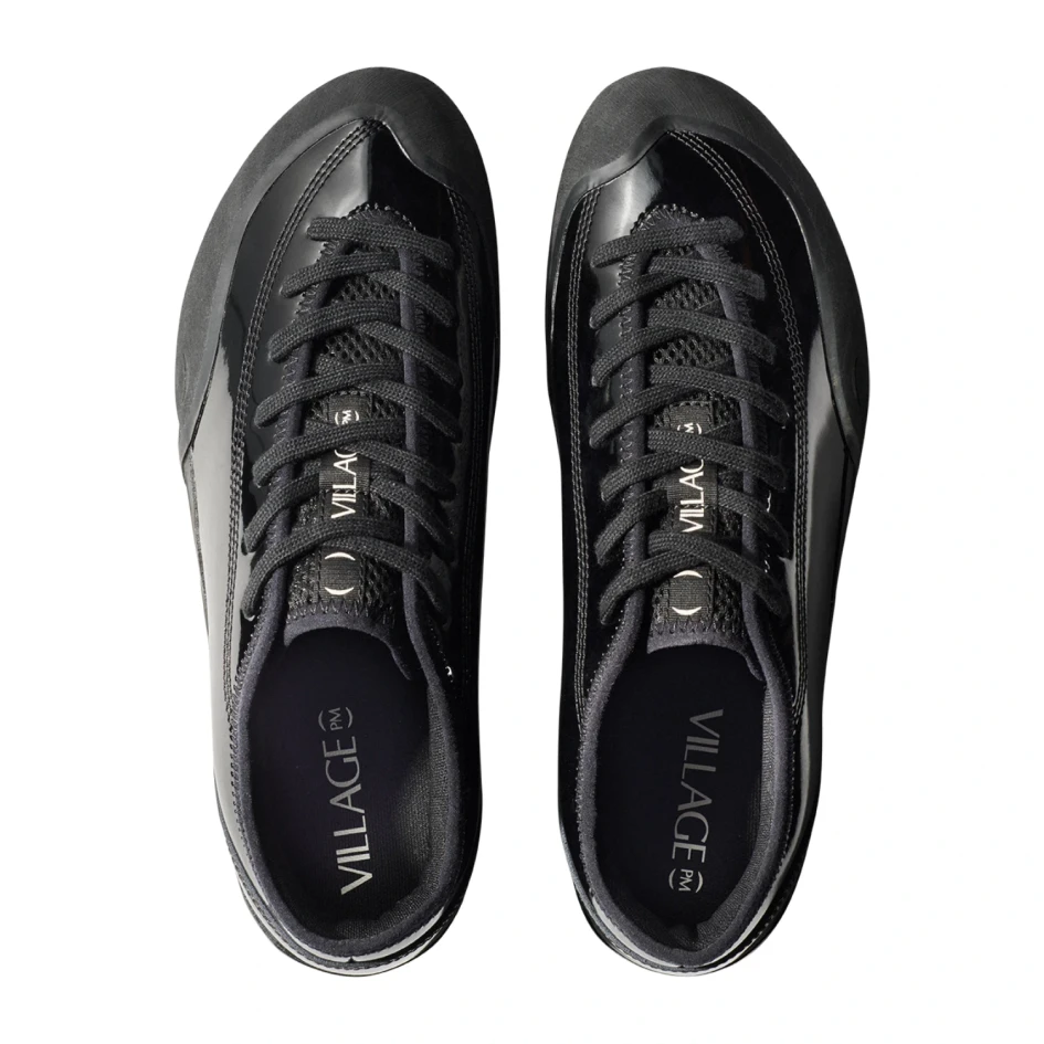 Village PM 1.30PM Gloss Black top view in a white background