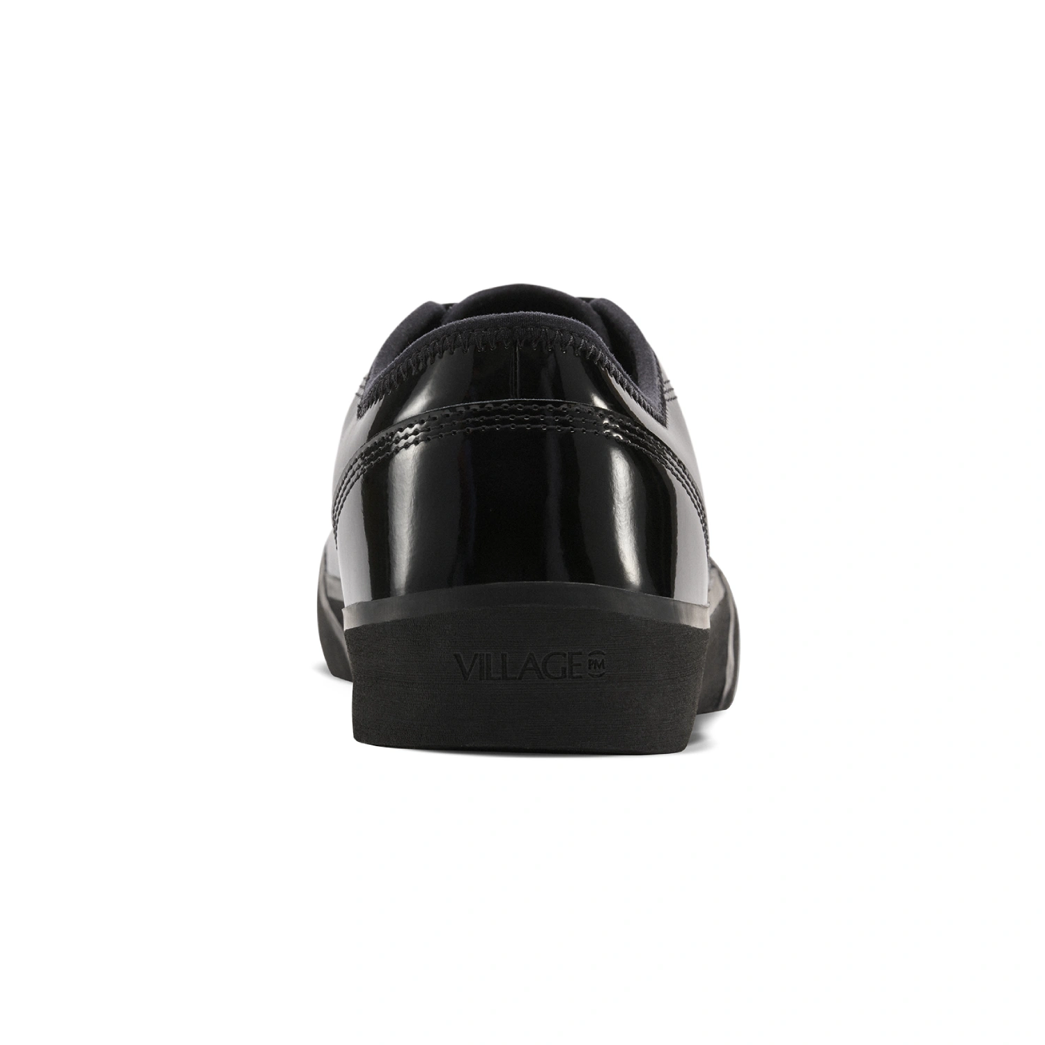 Village PM 1.30PM Gloss Black back view in a white background