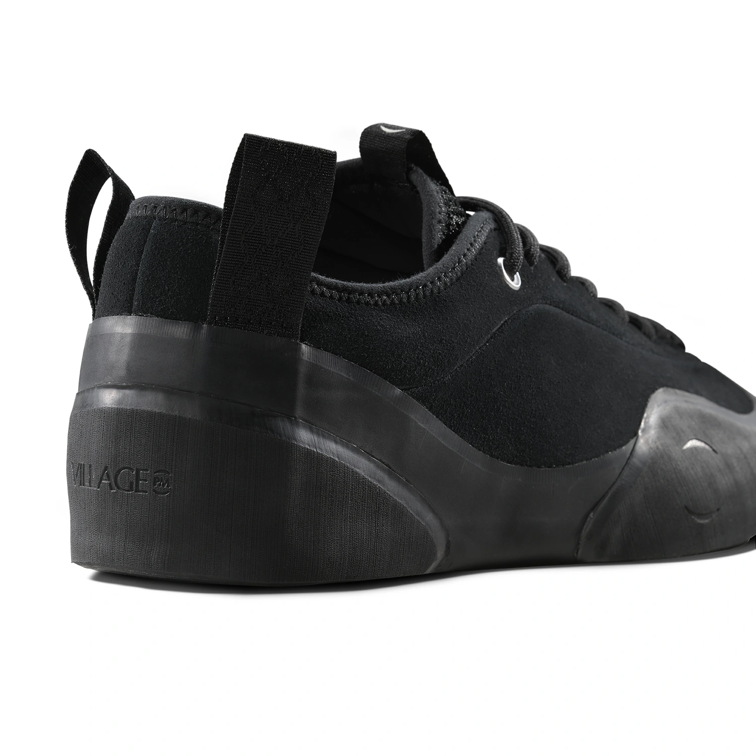 Village PM 1PM Black back/side view in a white background