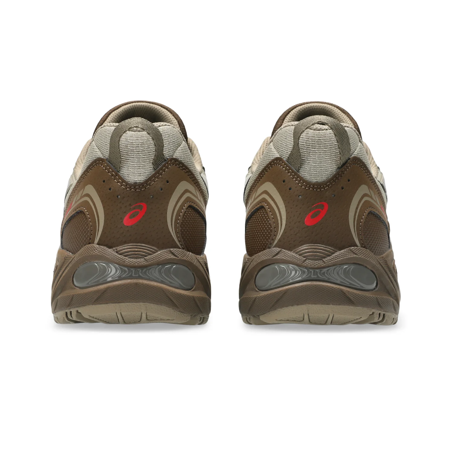 Asics Gel-Ventx Wool/Brown Storm back view in a white background