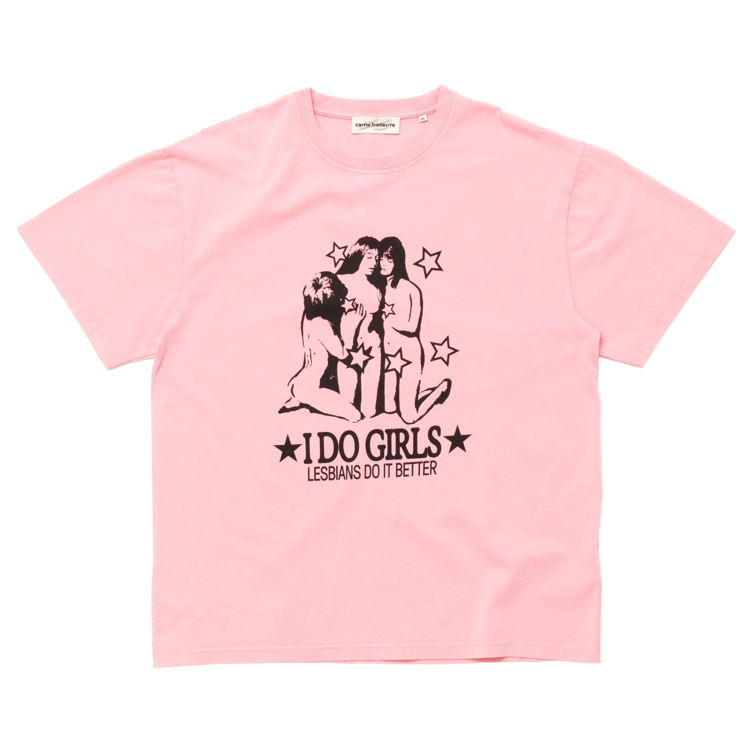 Carne Bollente Lesbians do it better T-shirt Off-Pink