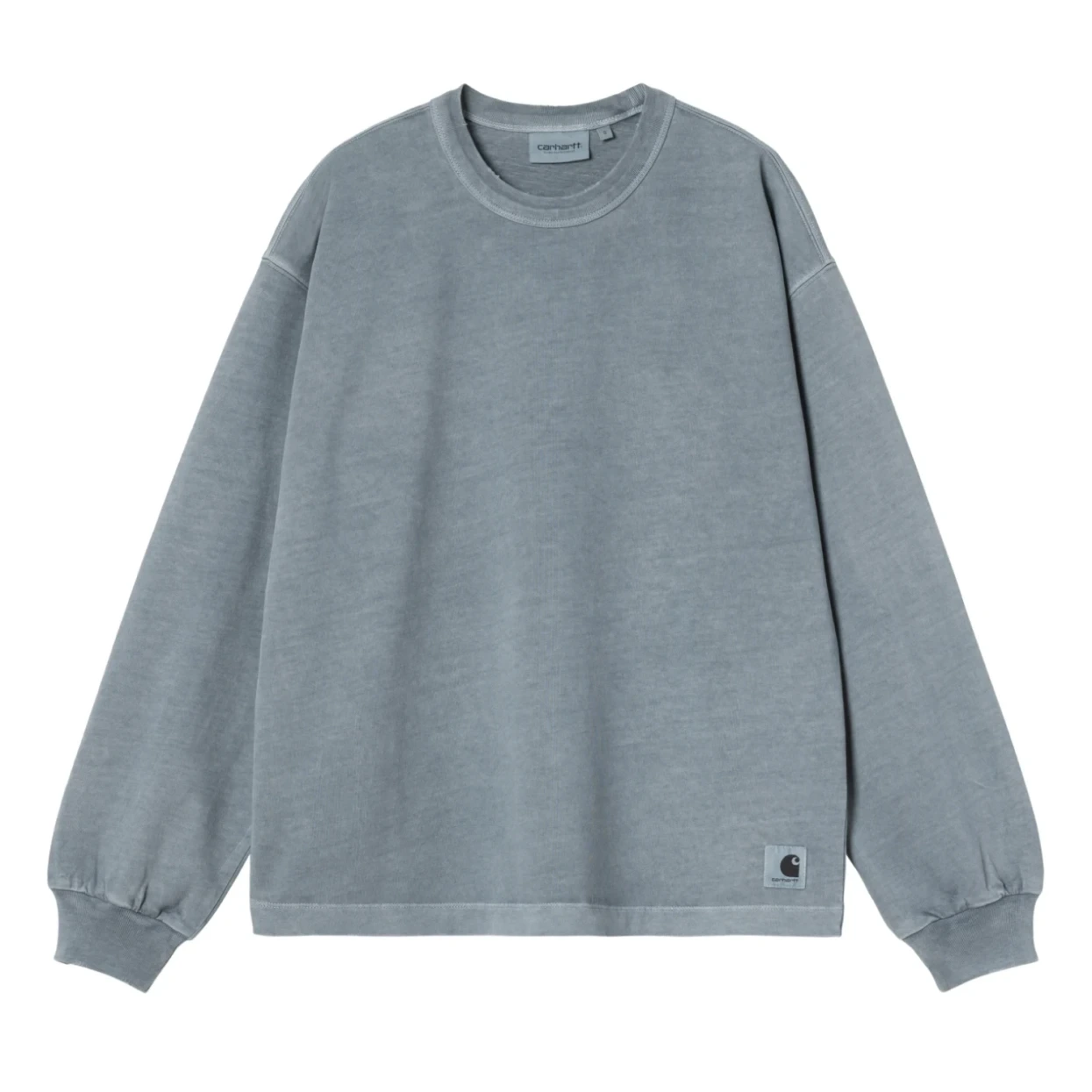 Carhartt WIP L/S Torion T-Shirt Office Blue front view in a white background